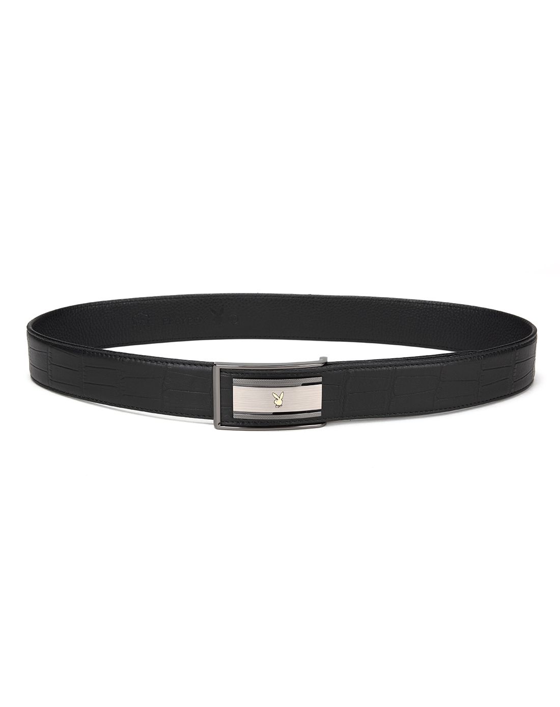 男士黑色头层牛皮革欧美板扣皮带