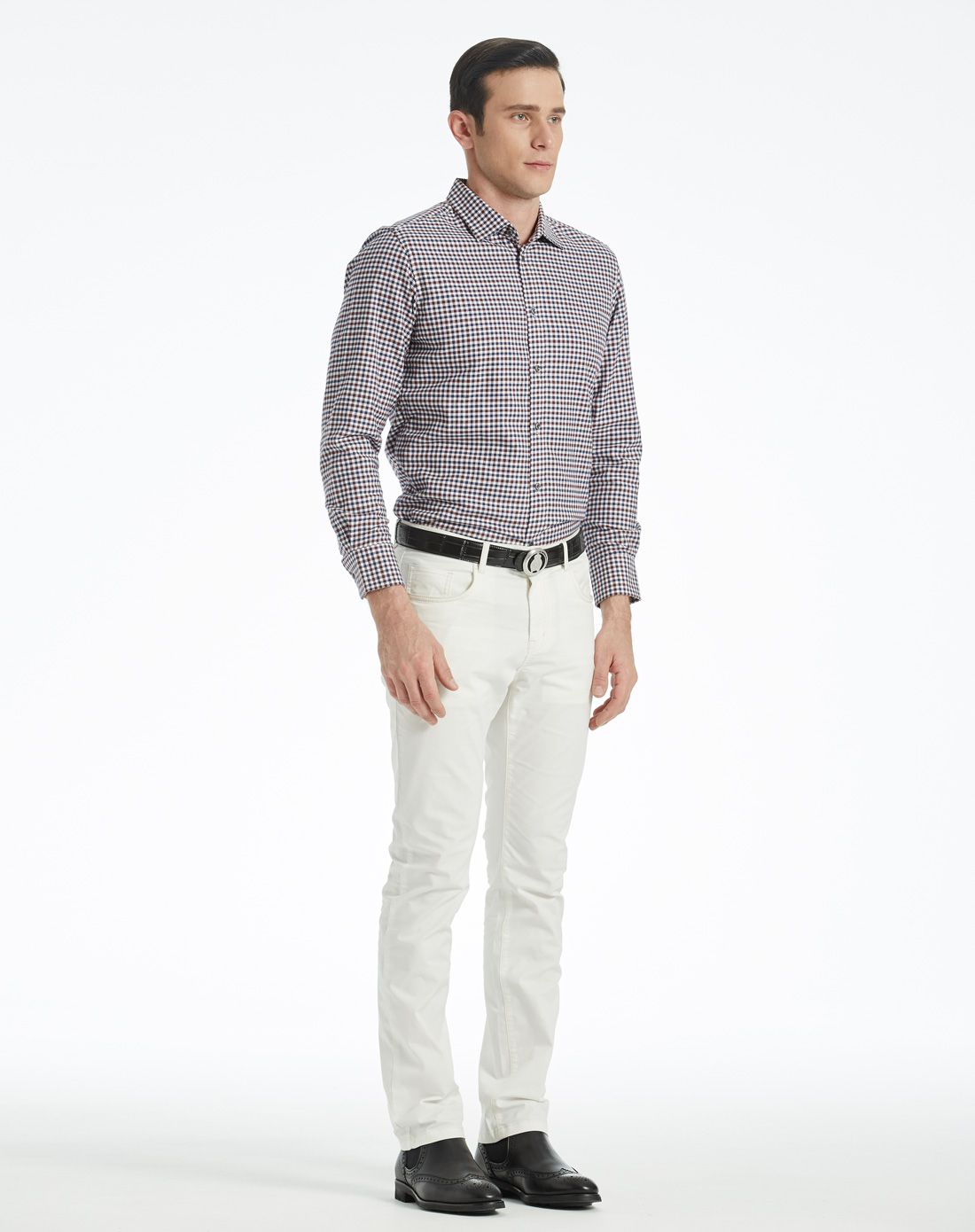 澳伦61多兰aolun duolan商务休闲简洁长袖衬衫13acsbz-66880-60