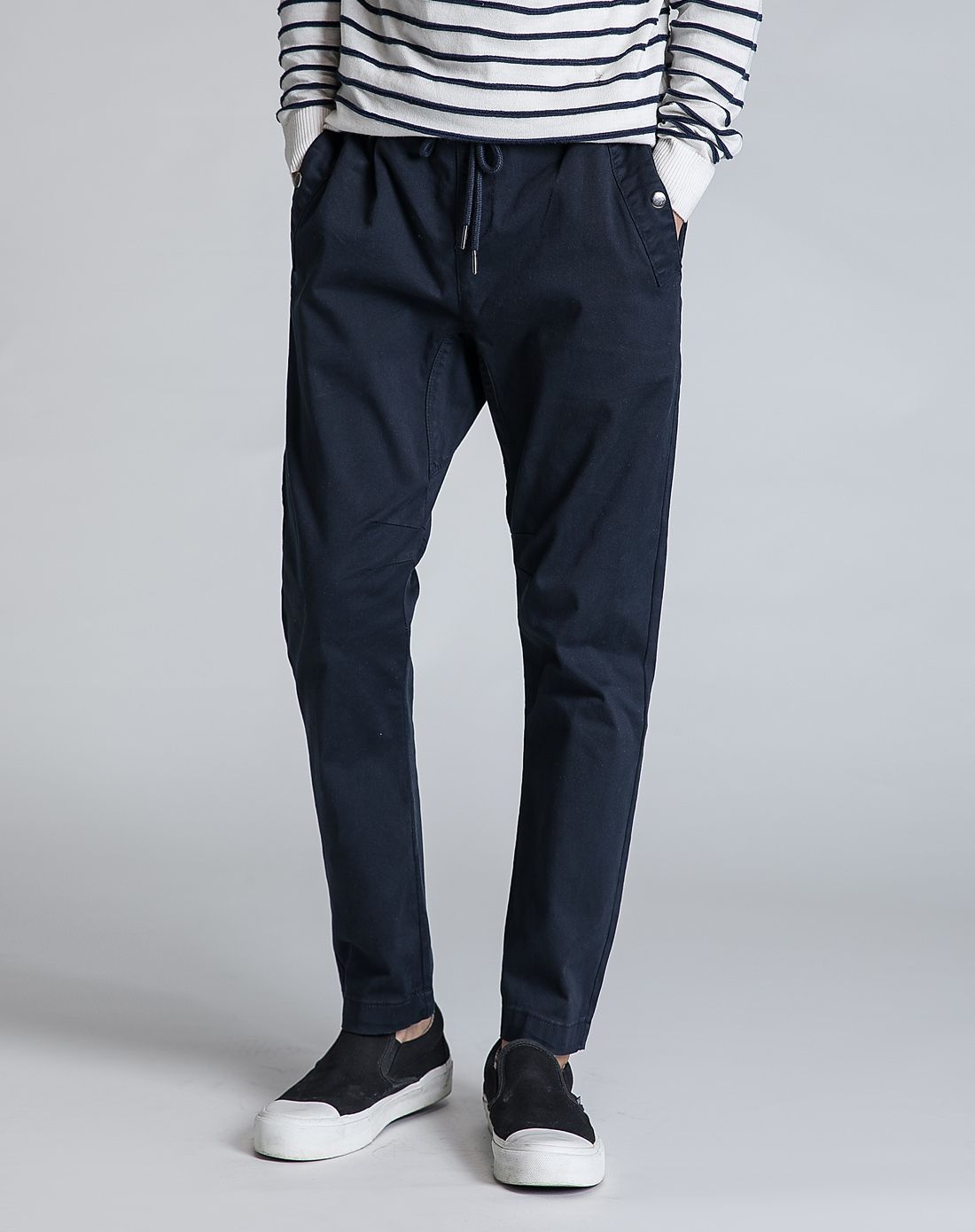 北欧系列藏青男式休闲裤