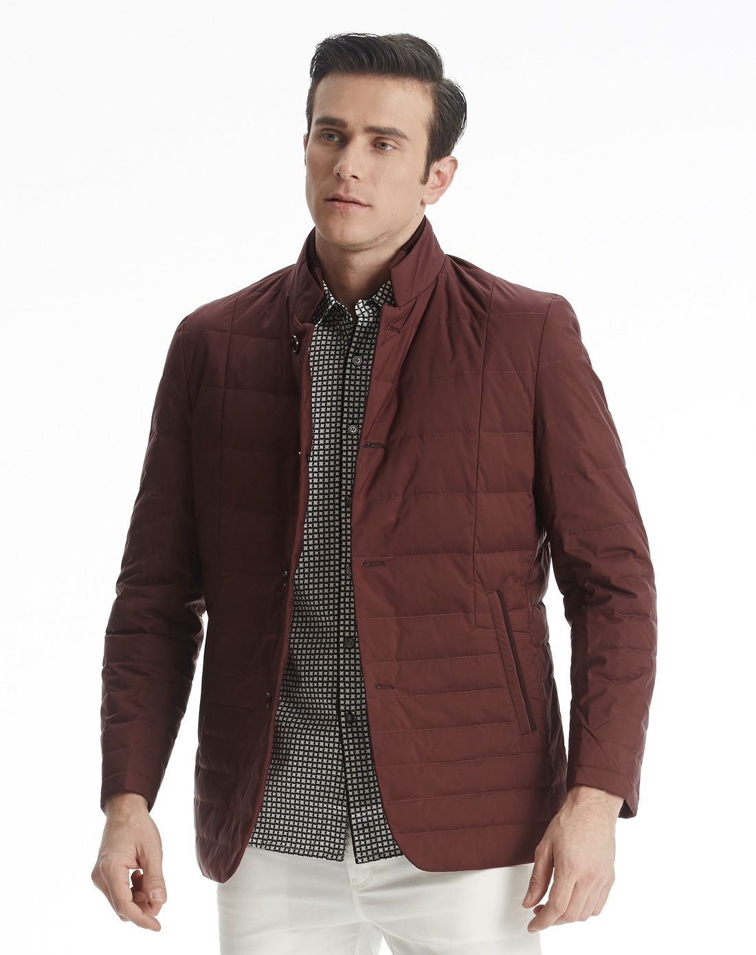 澳伦61多兰aolun duolan红色时尚舒适简约羽绒服81626040-110_唯品