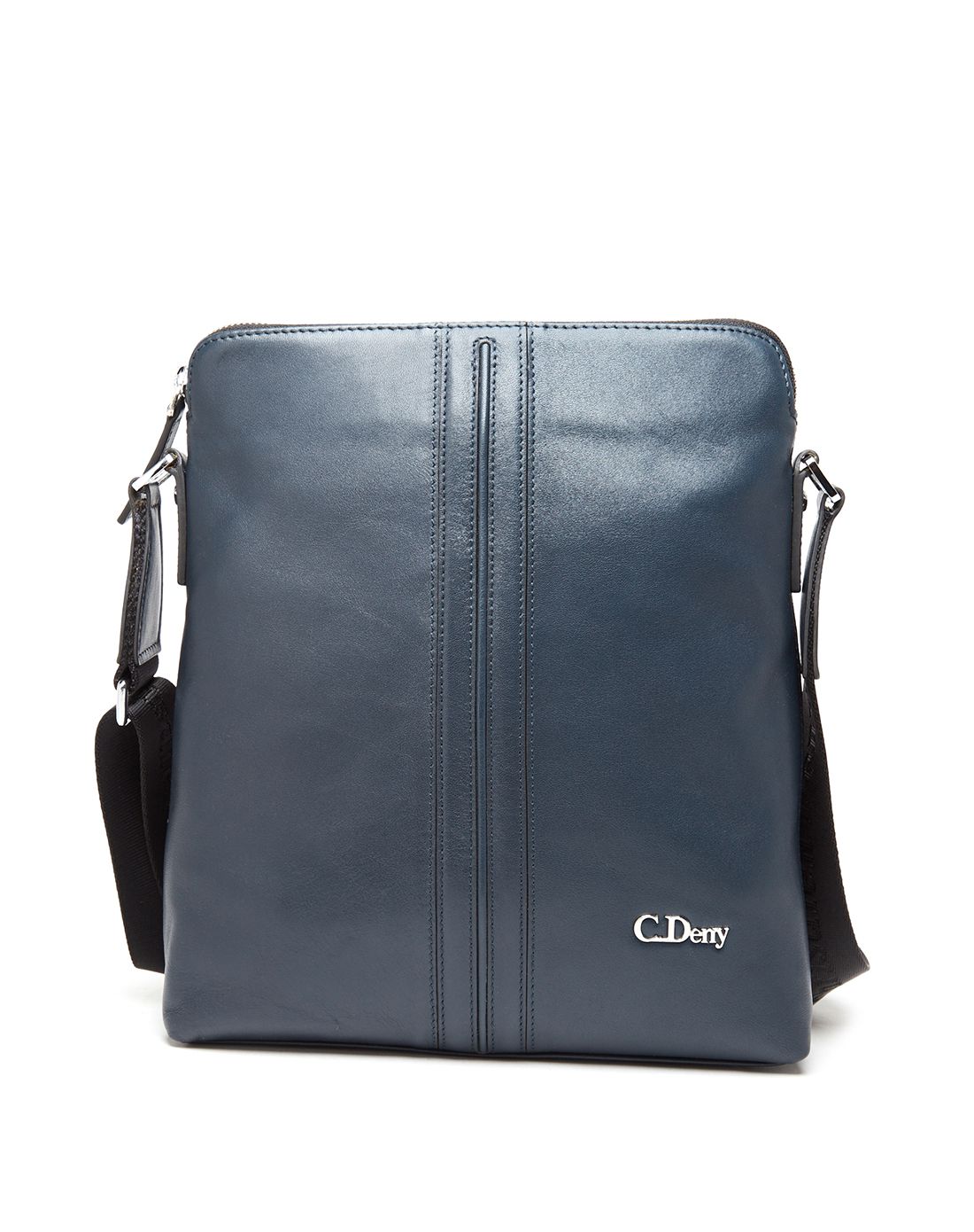 克雷斯丹尼chrisdien deny皮具专场男式头层牛皮蓝色日字包c1027-096t