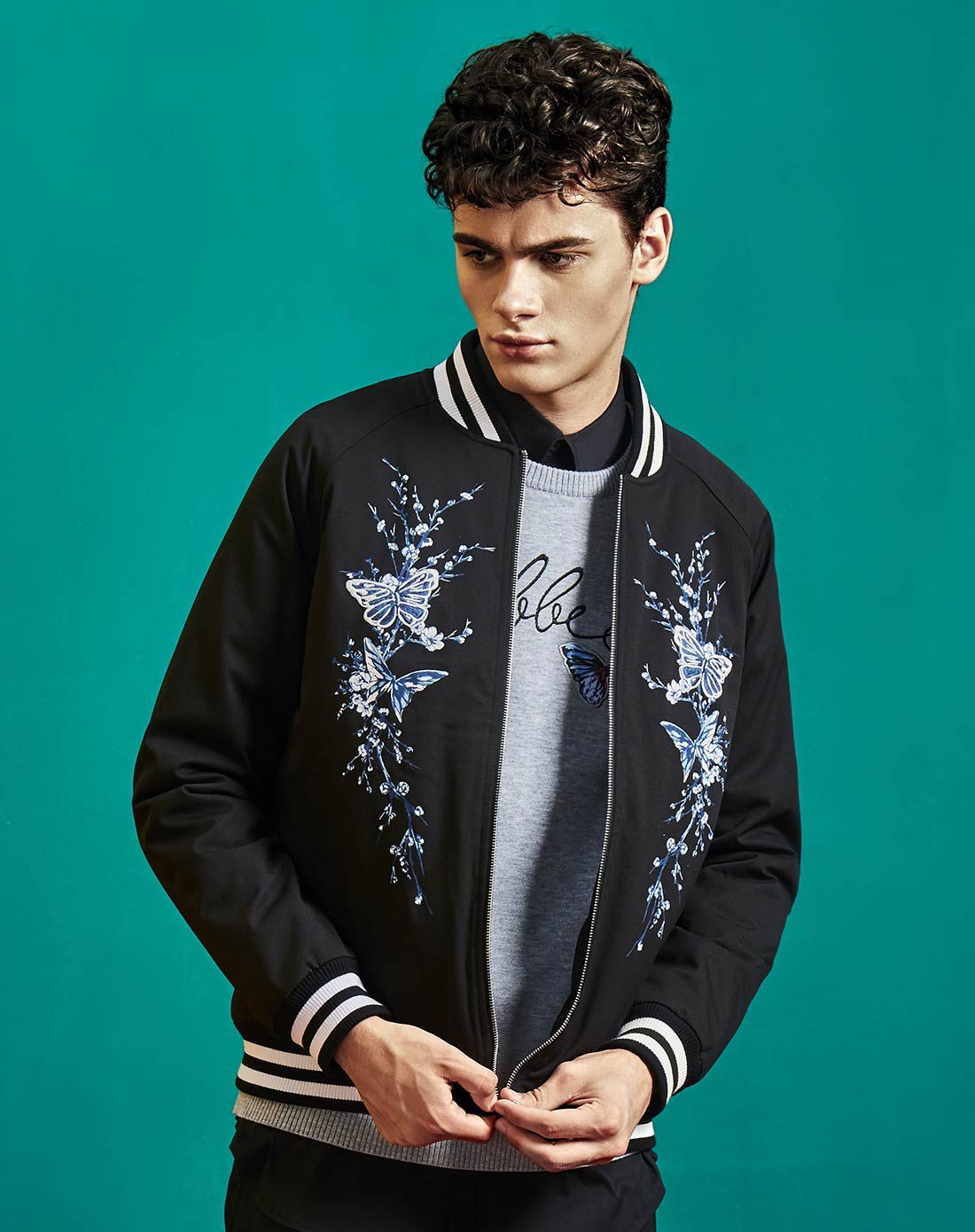 卡宾cabbeen男装精选专场棒球领插肩棉衣316413501101_唯品会