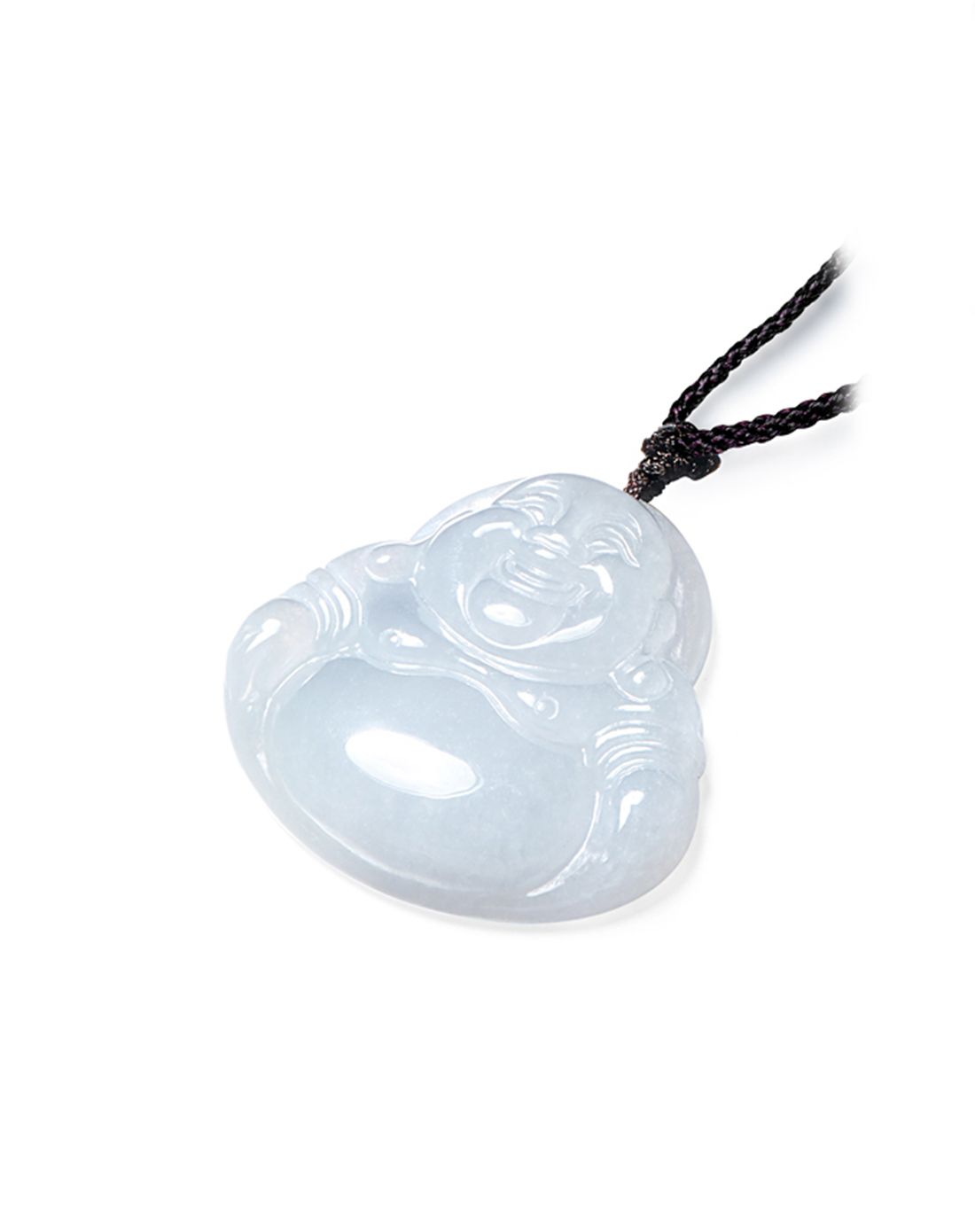 周大福 弥勒佛福态平安佛公翡翠玉吊坠(不含项链)(定价)