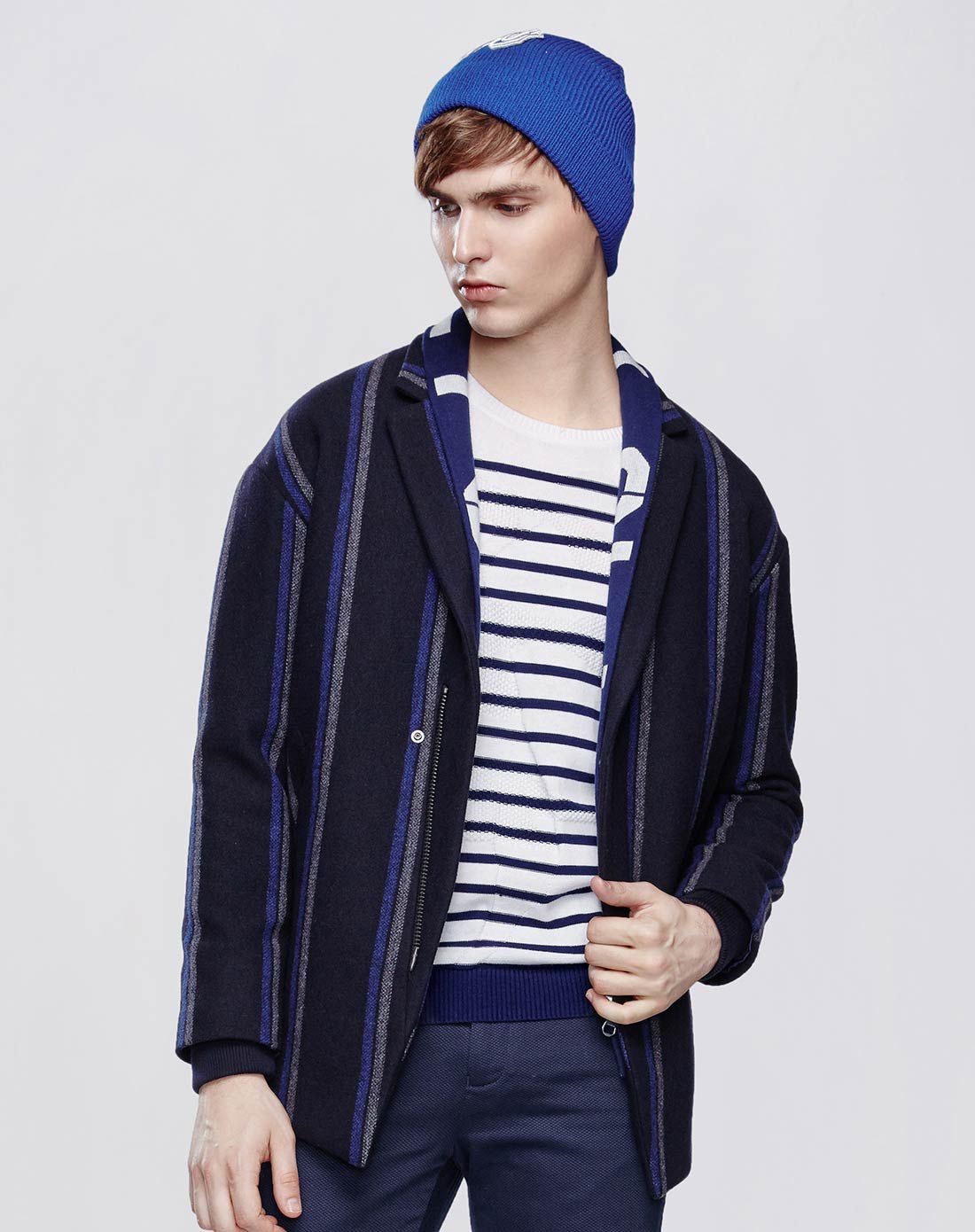 卡宾cabbeen男装精选专场个性条纹舒适休闲装315413902067_唯品会