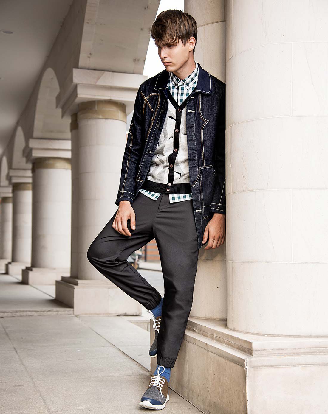 卡宾cabbeen男装特卖旗舰店舒适吊裆休闲裤315412602411_唯品会