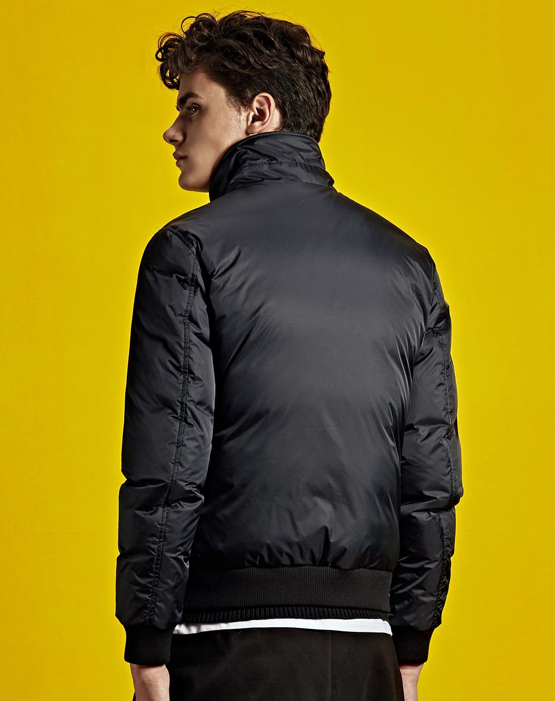 卡宾cabbeen lifestyle黑色基础款立领羽绒服316414104801_唯品会