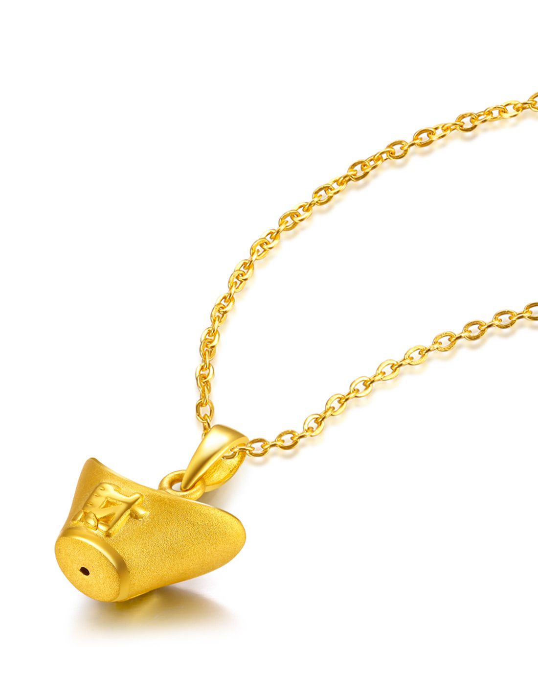 谢瑞麟 足黄金时尚金元宝发财吊坠