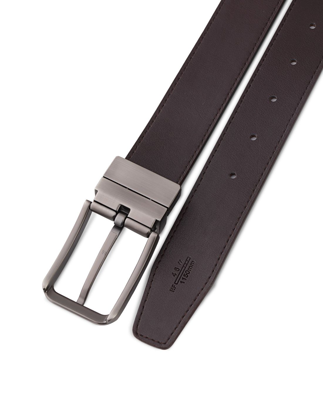 凯撒大帝caesar皮带专场男款咖啡色牛皮百搭休闲针扣皮带zf106107392