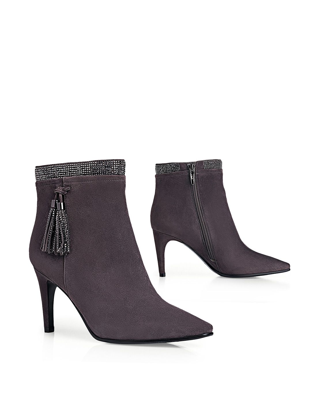 女款羊反绒面革迷你靴