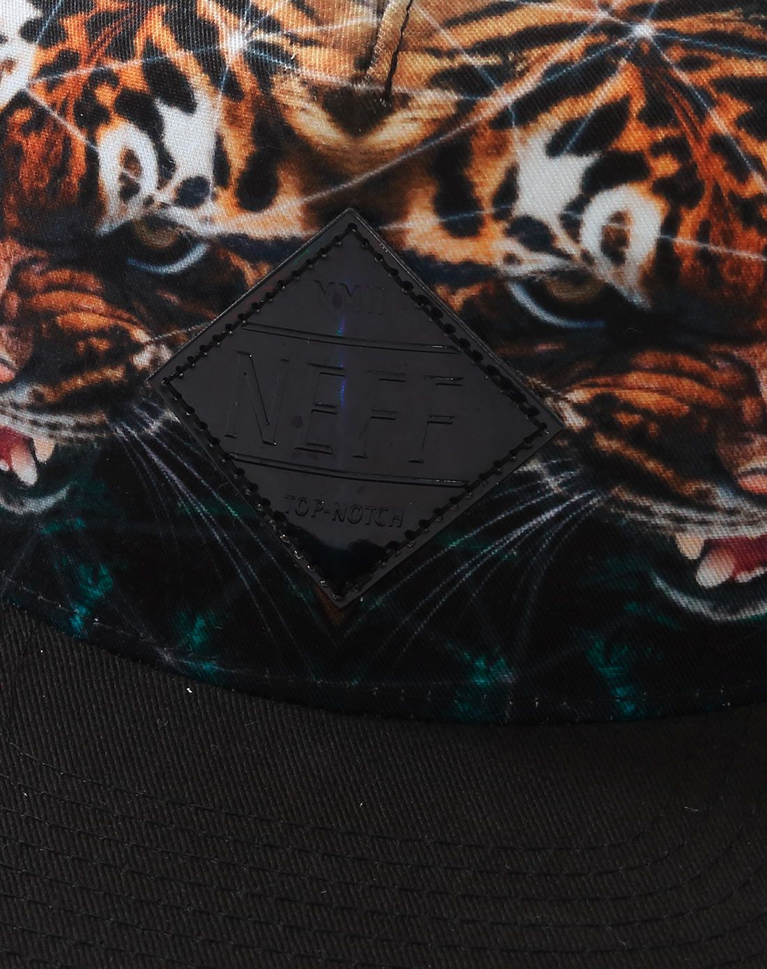 街头元素 中性老虎图帽子 拼接设计