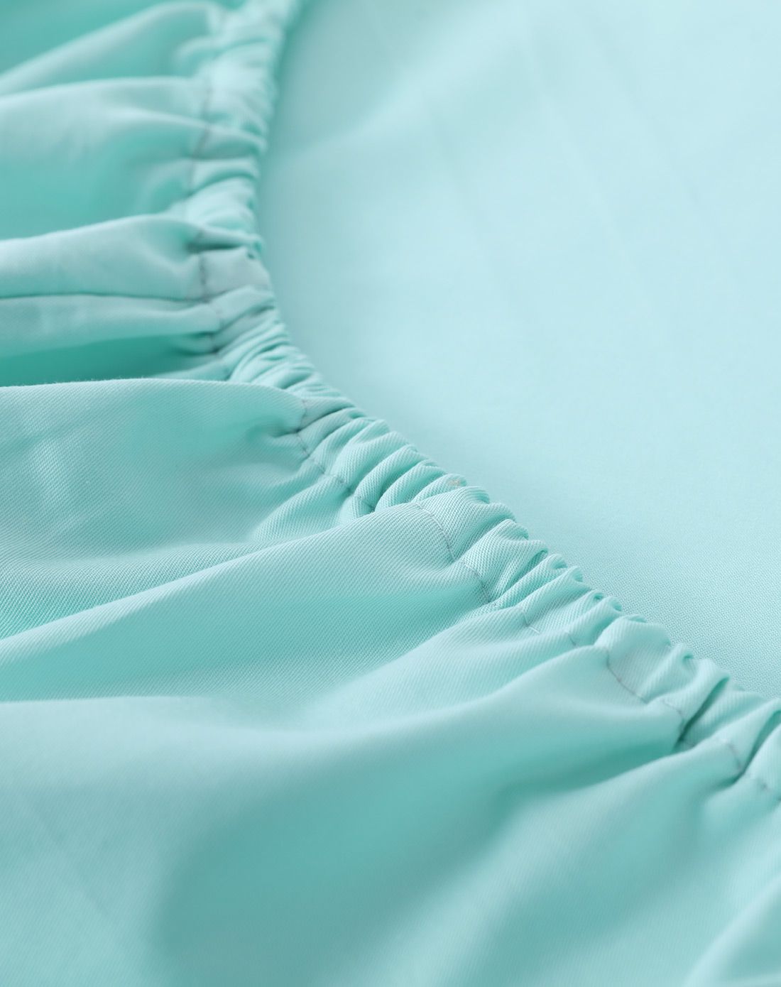 简约素色系列1米5床全棉斜纹床笠蓝色