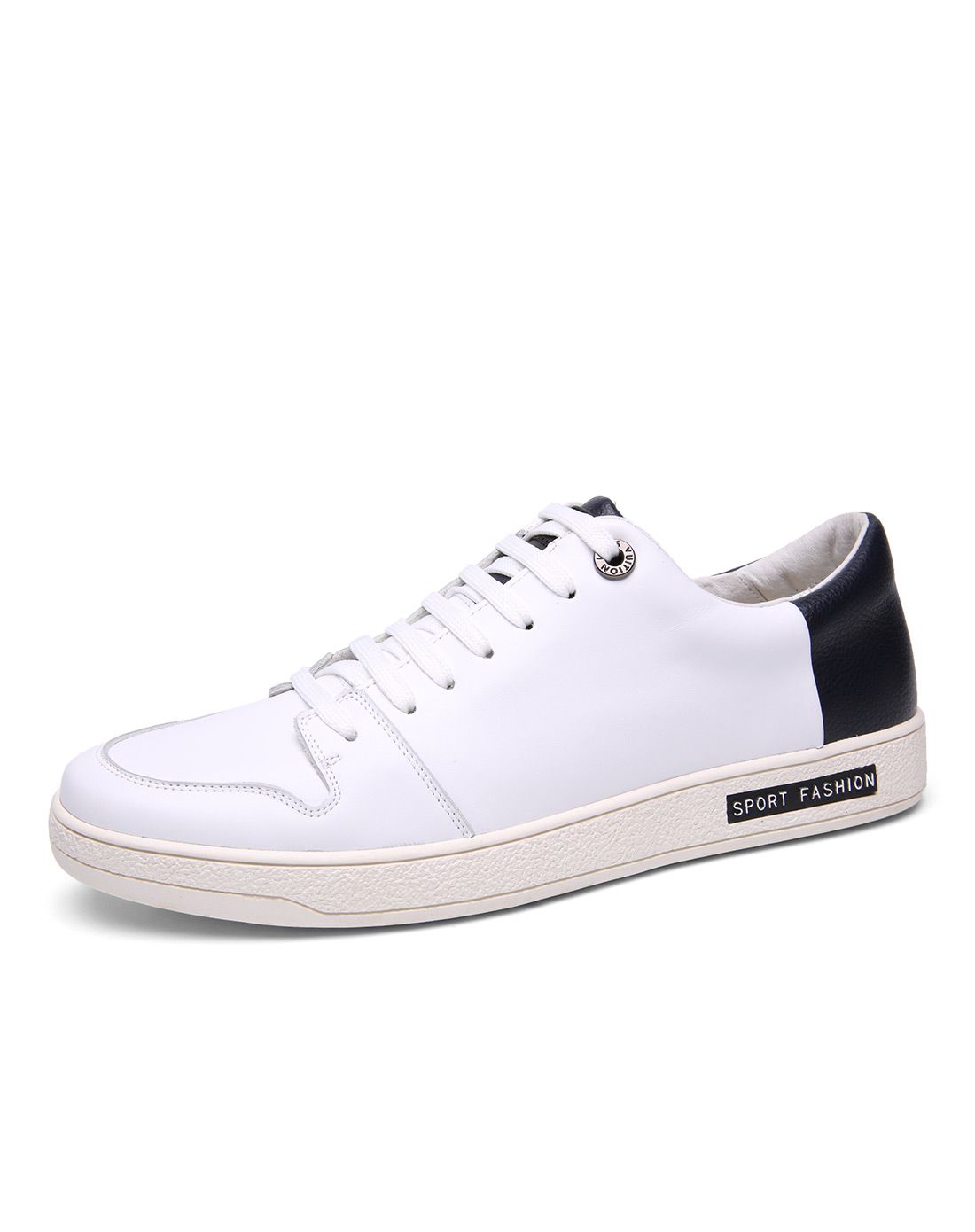 白色时尚板鞋潮流男鞋头层牛皮休闲鞋小白鞋