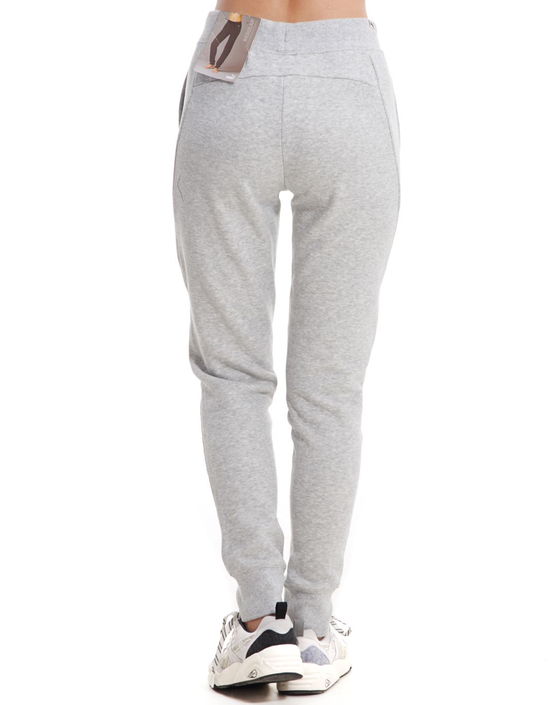 女款浅灰色针织长裤