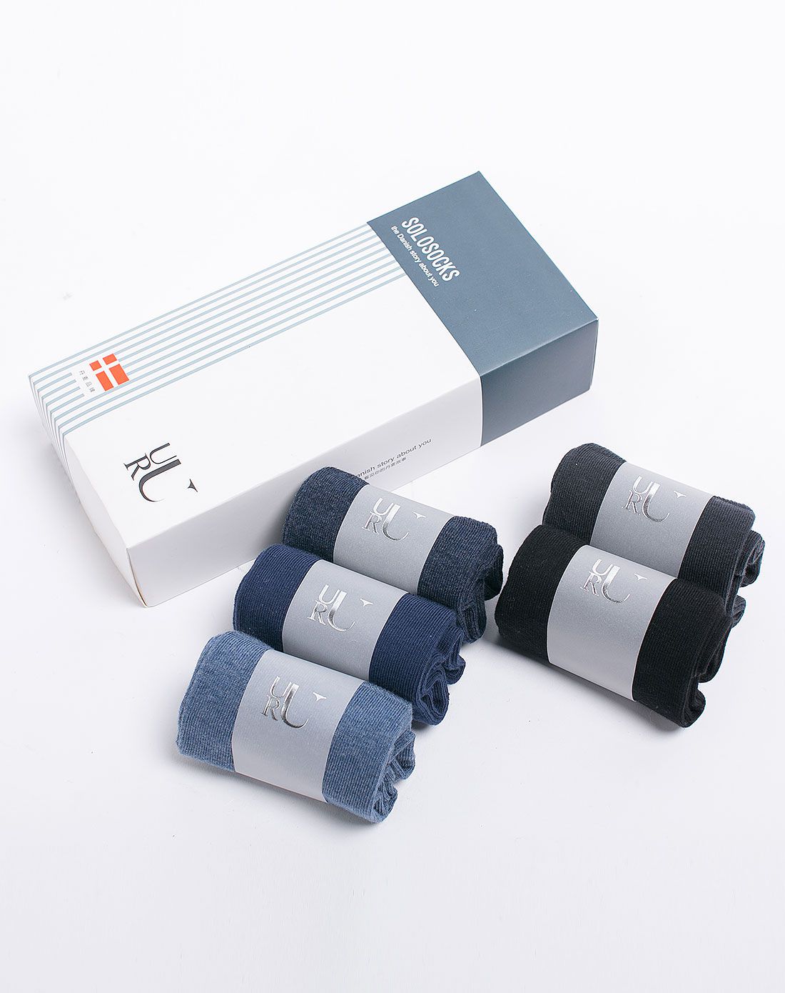 uru丹麦春季袜子专场uru 【质感丝滑】5双装精梳棉男士棉袜um189_唯品