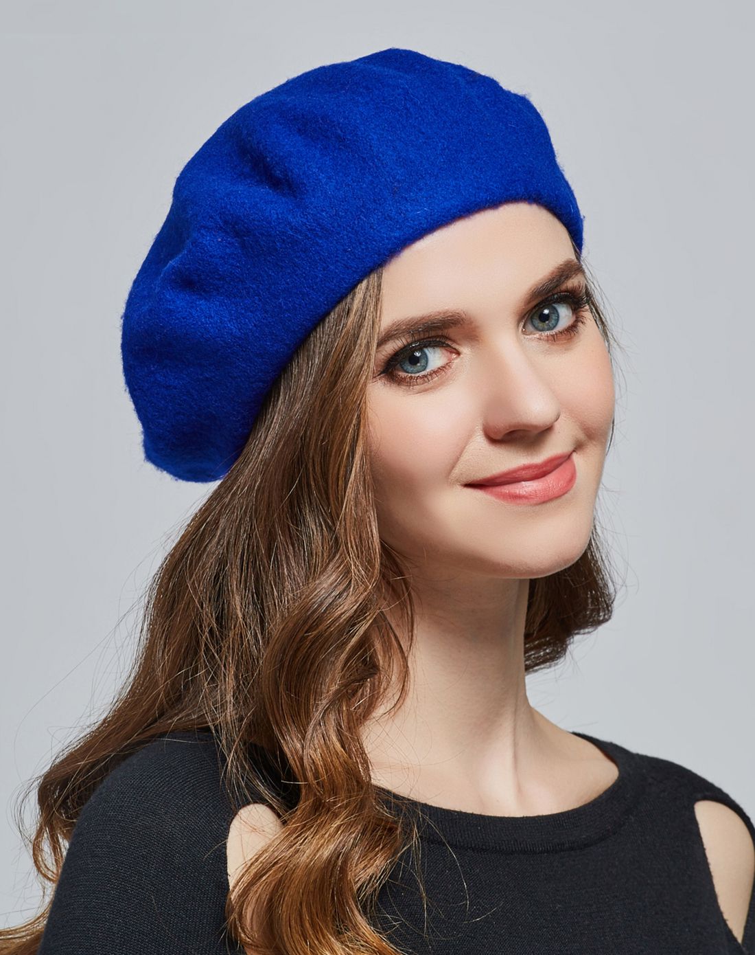 lingo codes 宝蓝色时尚简约贝雷帽