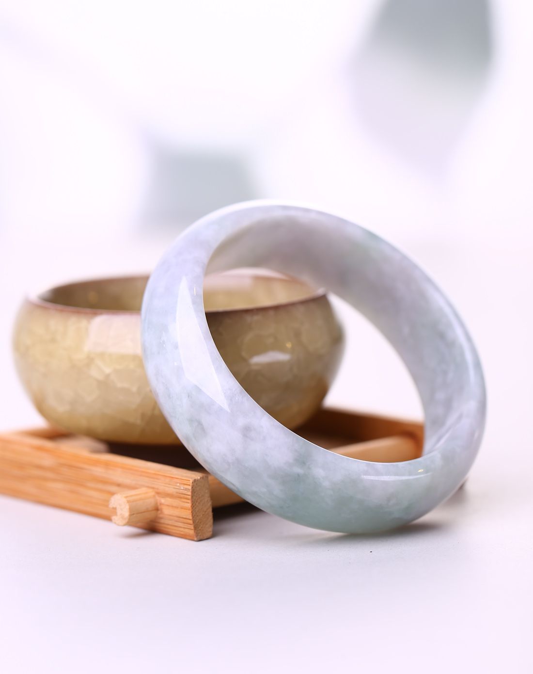 昊天 冰壶玉尺翡翠手镯附证书