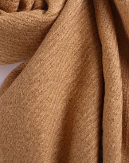 羚羊早安 女士秋冬斜纹针织流苏保暖围巾