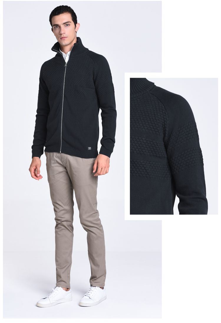 丹麦wagner旗下集合品牌男装专场 藏蓝色时尚潮流纯棉开衫