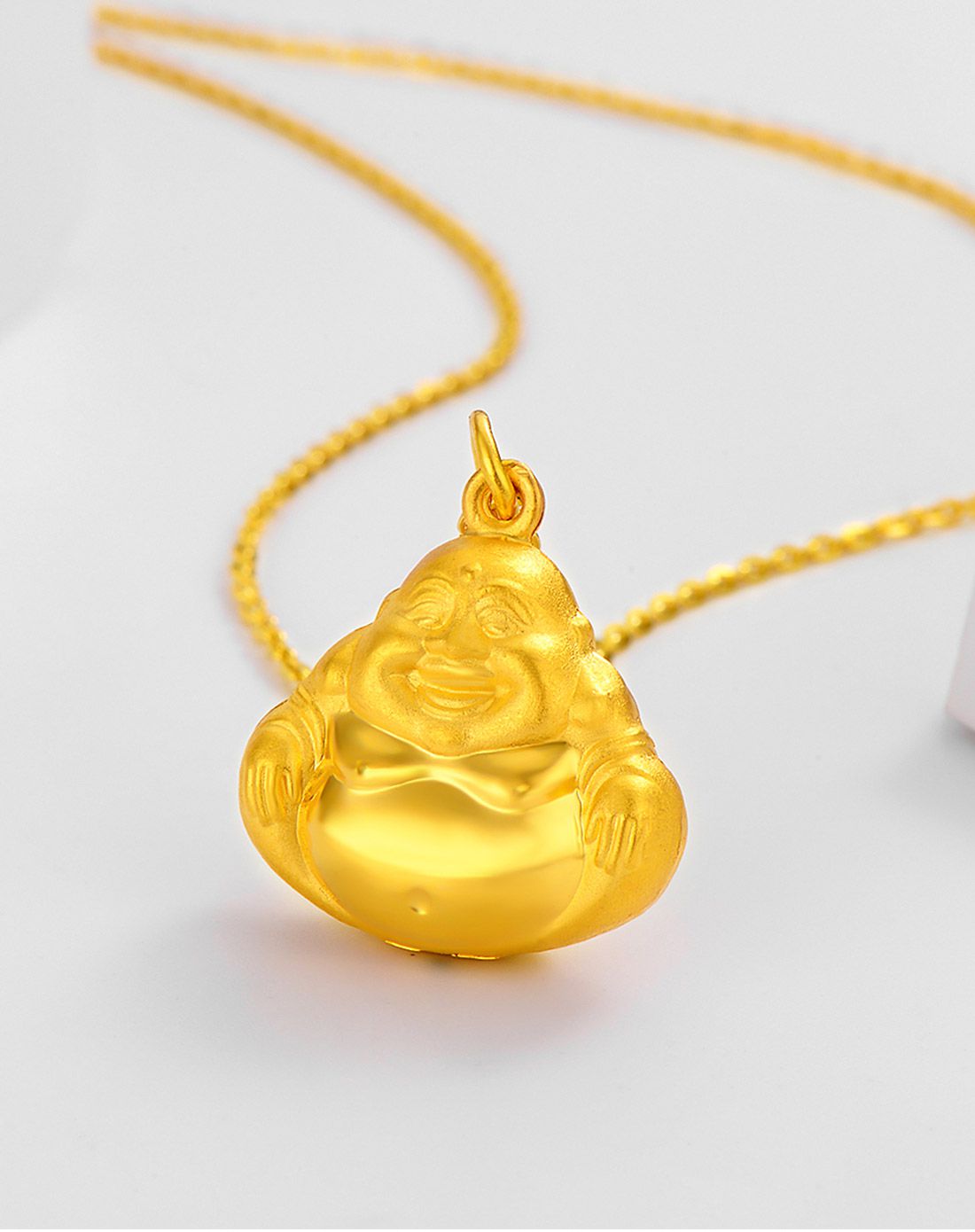 中国黄金 足金弥勒佛吊坠(赠挂绳)约3.88克