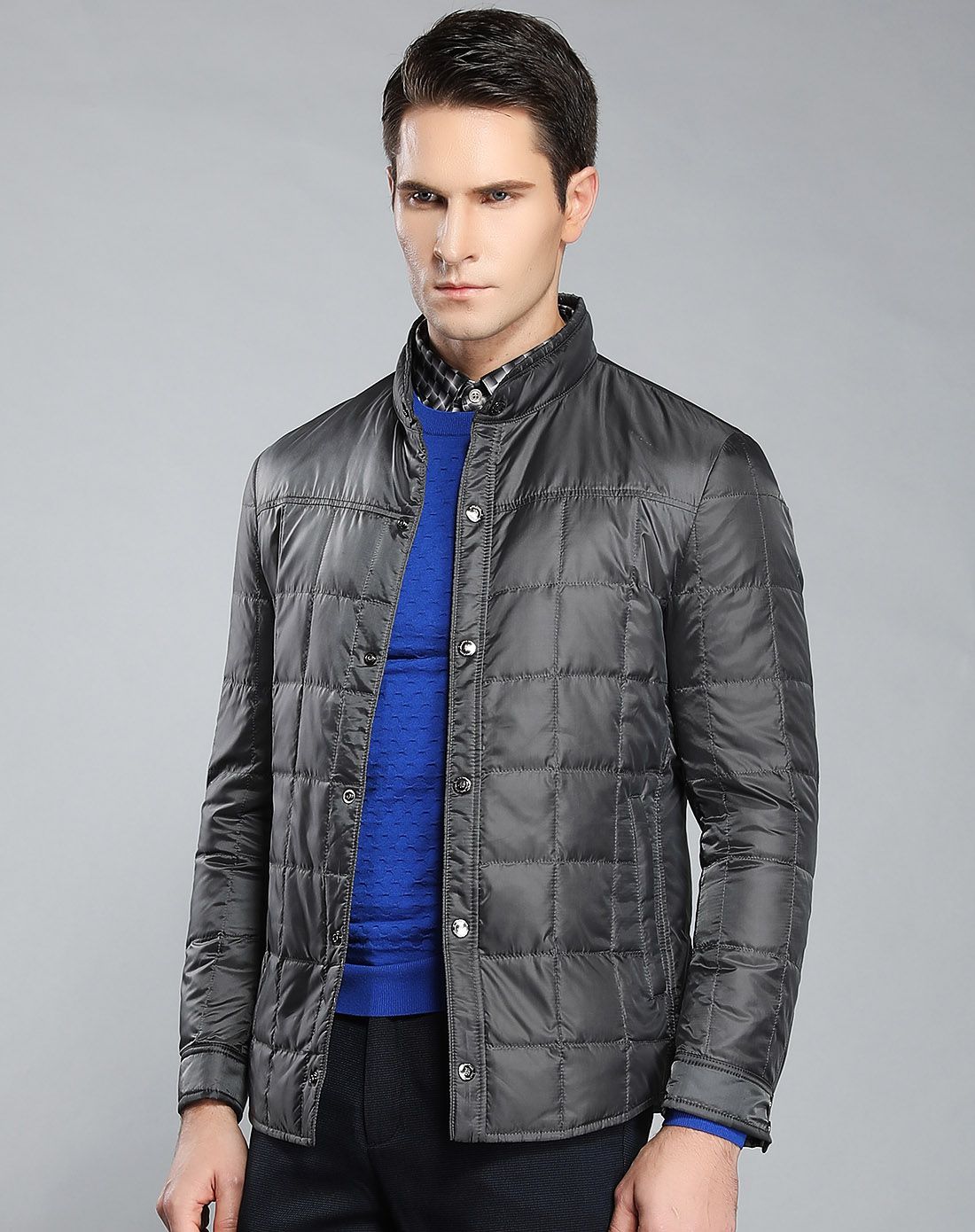 澳伦61多兰aolun duolan方格压线轻便羽绒服81626065-191_唯品会