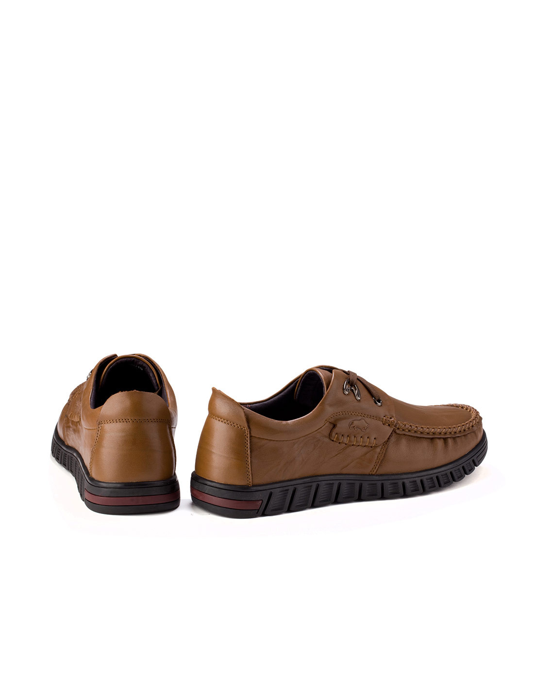 公牛巨人bull titan软底软面爸爸鞋 卡其色牛皮休闲商务皮鞋bd