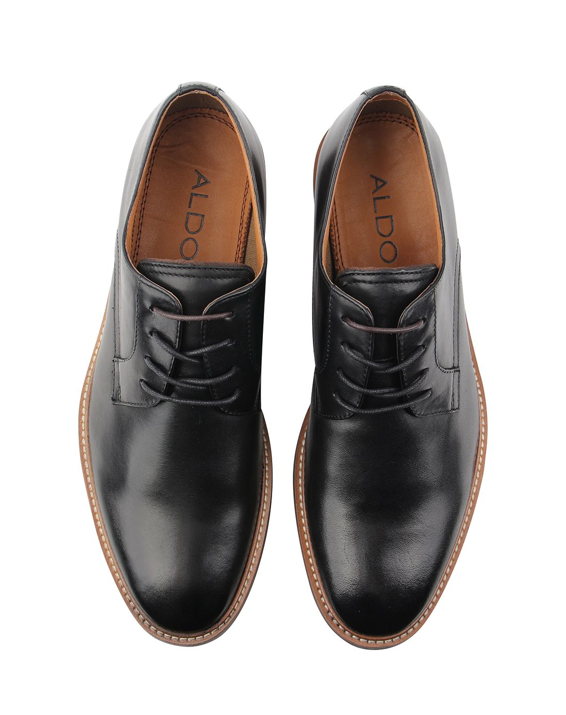 鞋履品牌-aldo男款牛皮系带德比鞋黑色cerneglonsblackleather_唯品会
