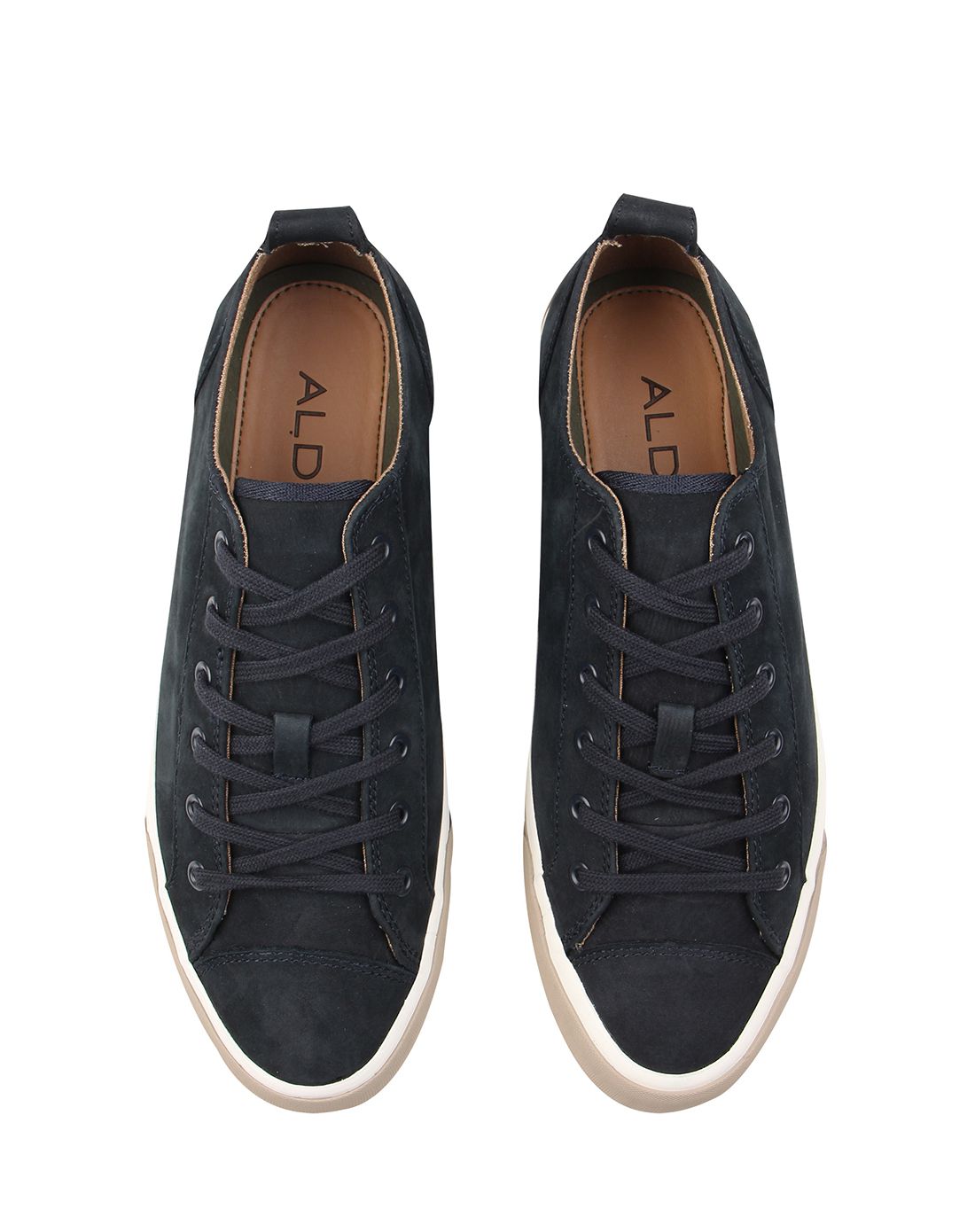 加拿大快时尚鞋履品牌-aldo男鞋男款牛皮平跟休闲运动鞋藏青色yeri