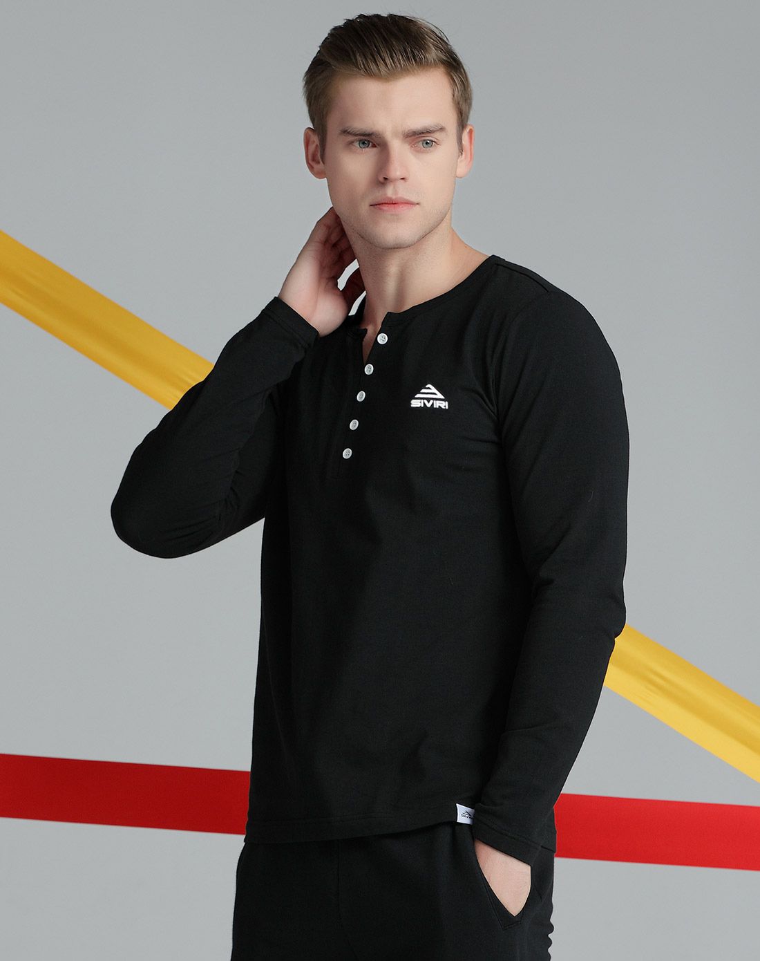 简约舒适 男士休闲运动t恤长袖衫 经典系列