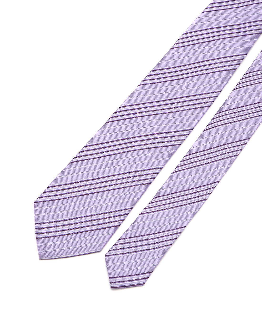 柏朗亚高pal ongaco优质桑蚕丝时尚条纹领带浅紫wdi01472_唯品会