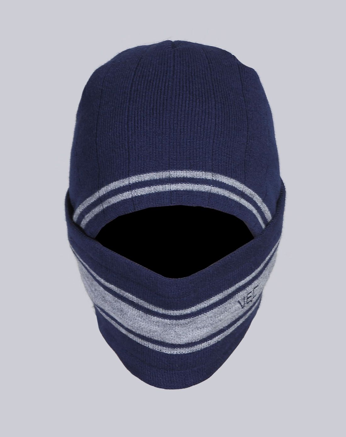 vec 户外加厚羊毛针织帽防风帽藏青色