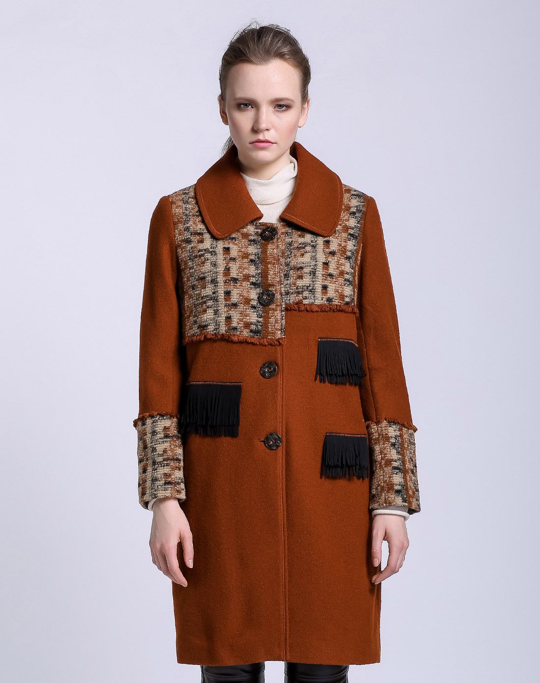 冬装时尚羊毛呢大衣外套