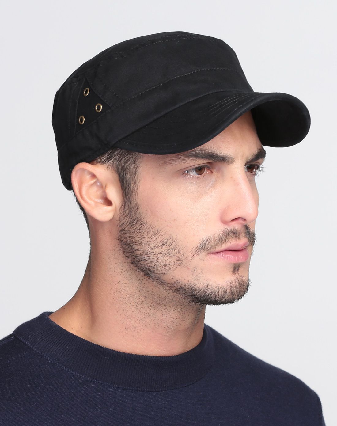 vec 男士休闲平顶军帽水洗棉