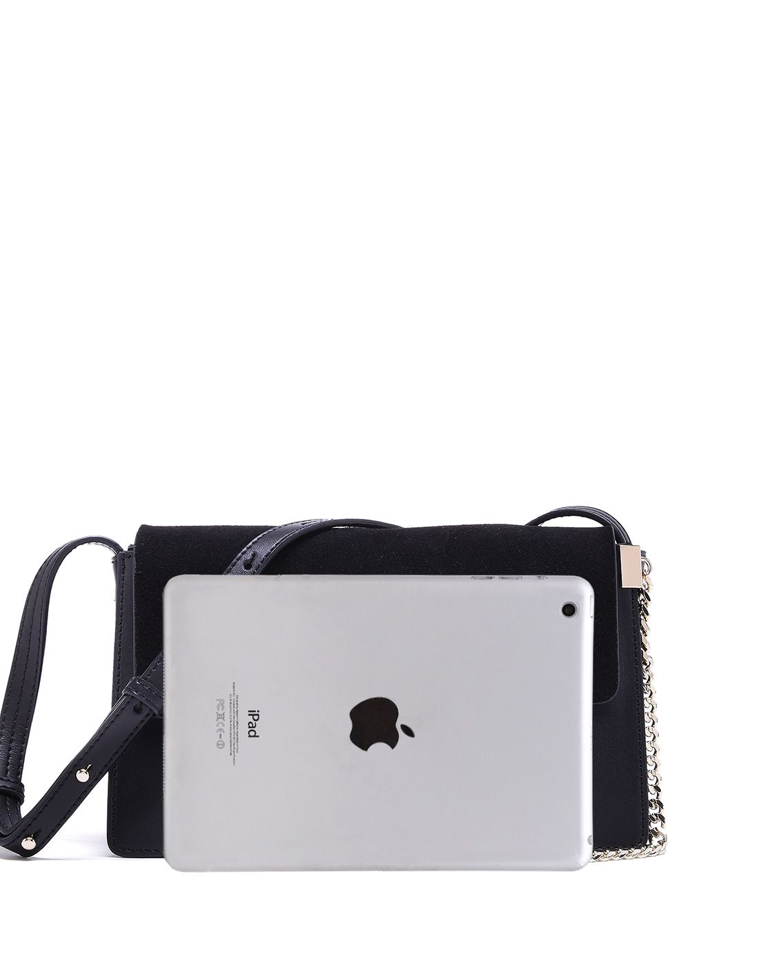 时尚必备牛皮斜挎复古圆环包摩卡黑