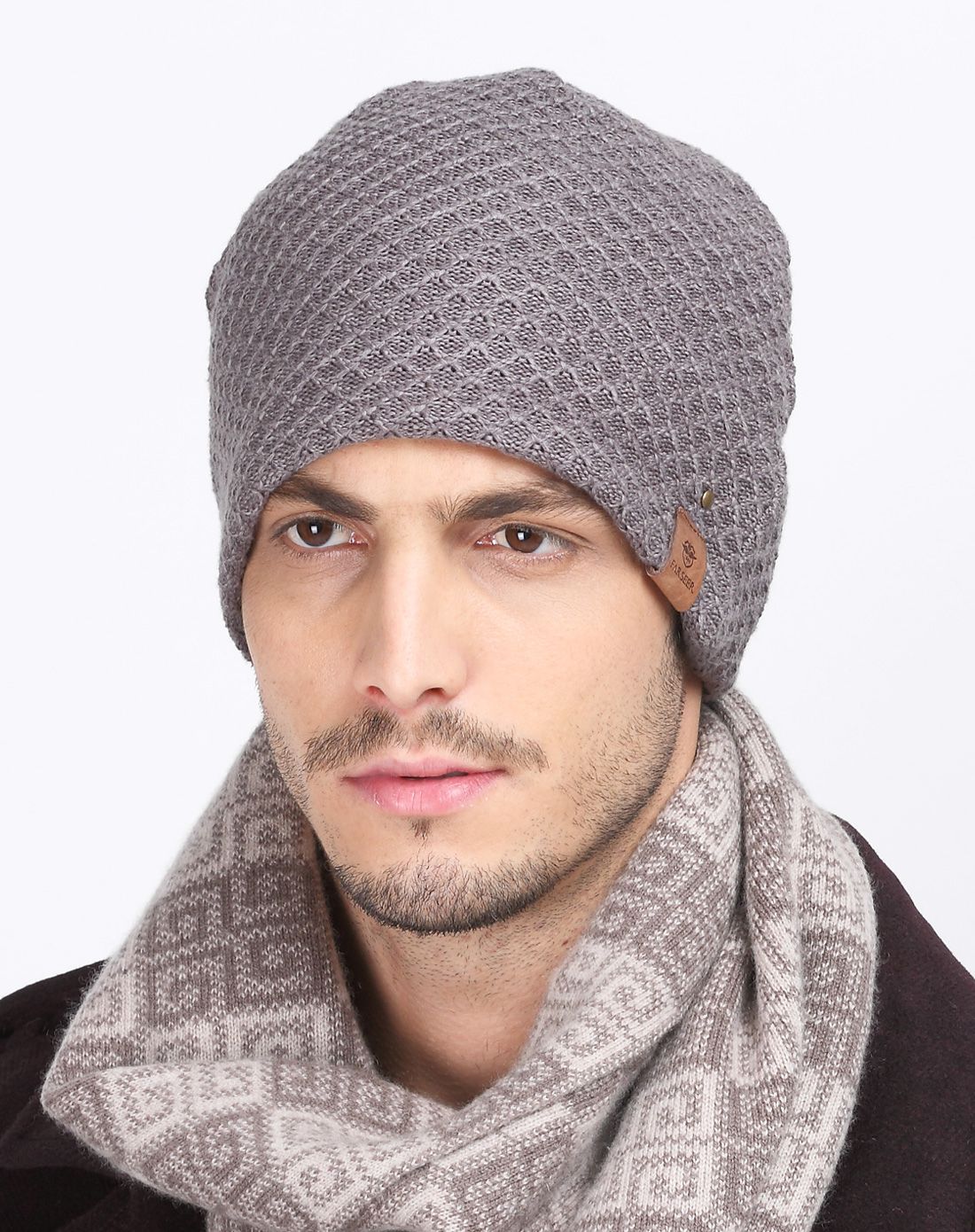 vec 男士个性包头帽潮男堆堆帽深灰色