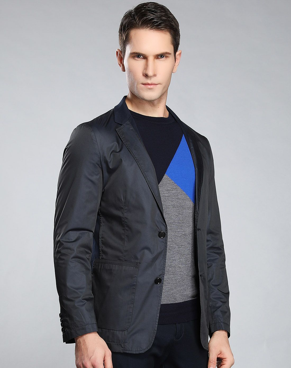 澳伦61多兰aolun duolan两粒扣修身简约百搭便西81508034-160_唯品