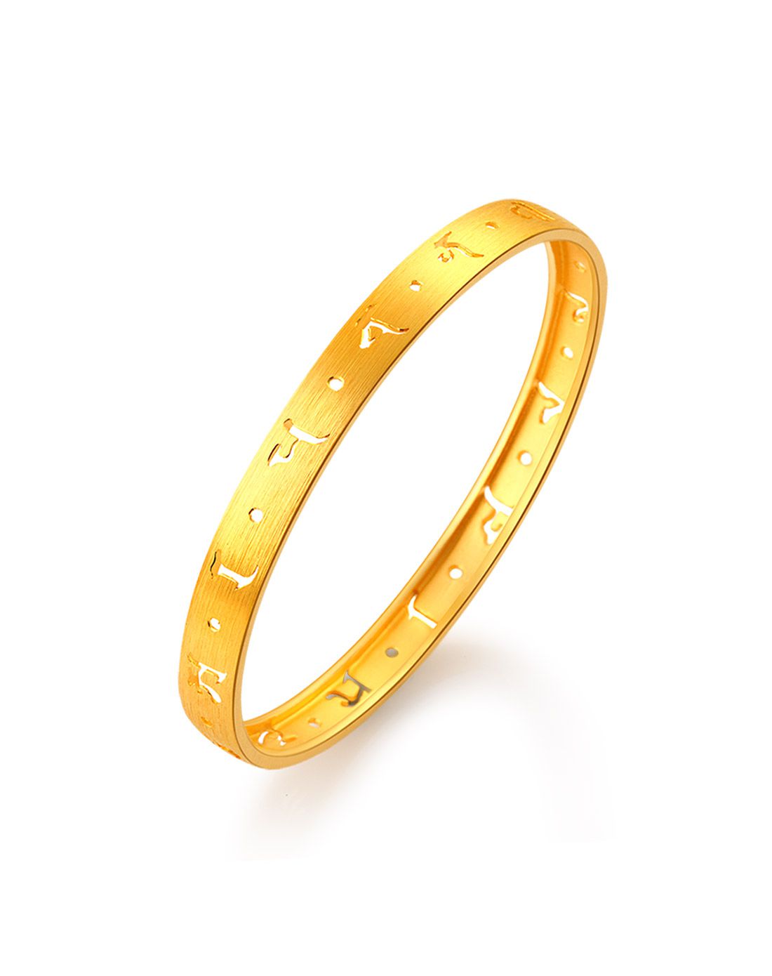 曼卡龙 足金手镯【梵文】(计价)约26.35克