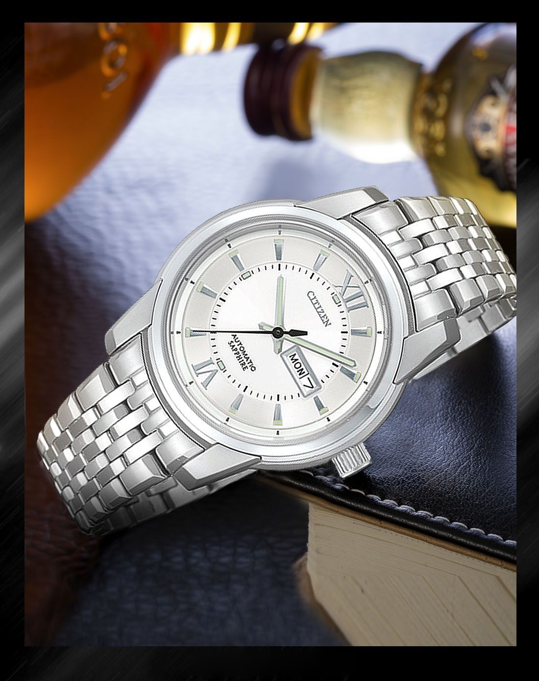 西铁城 自动机械男表nh8330-56ab