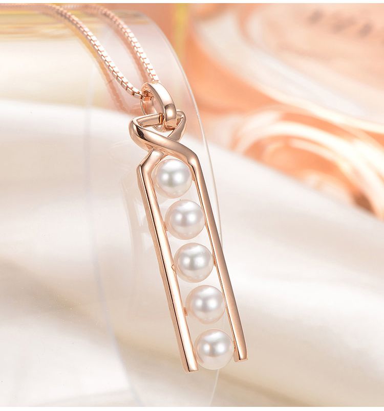 京润珍珠gnpearl心愿时尚个性g18k金镶海水珍珠吊坠