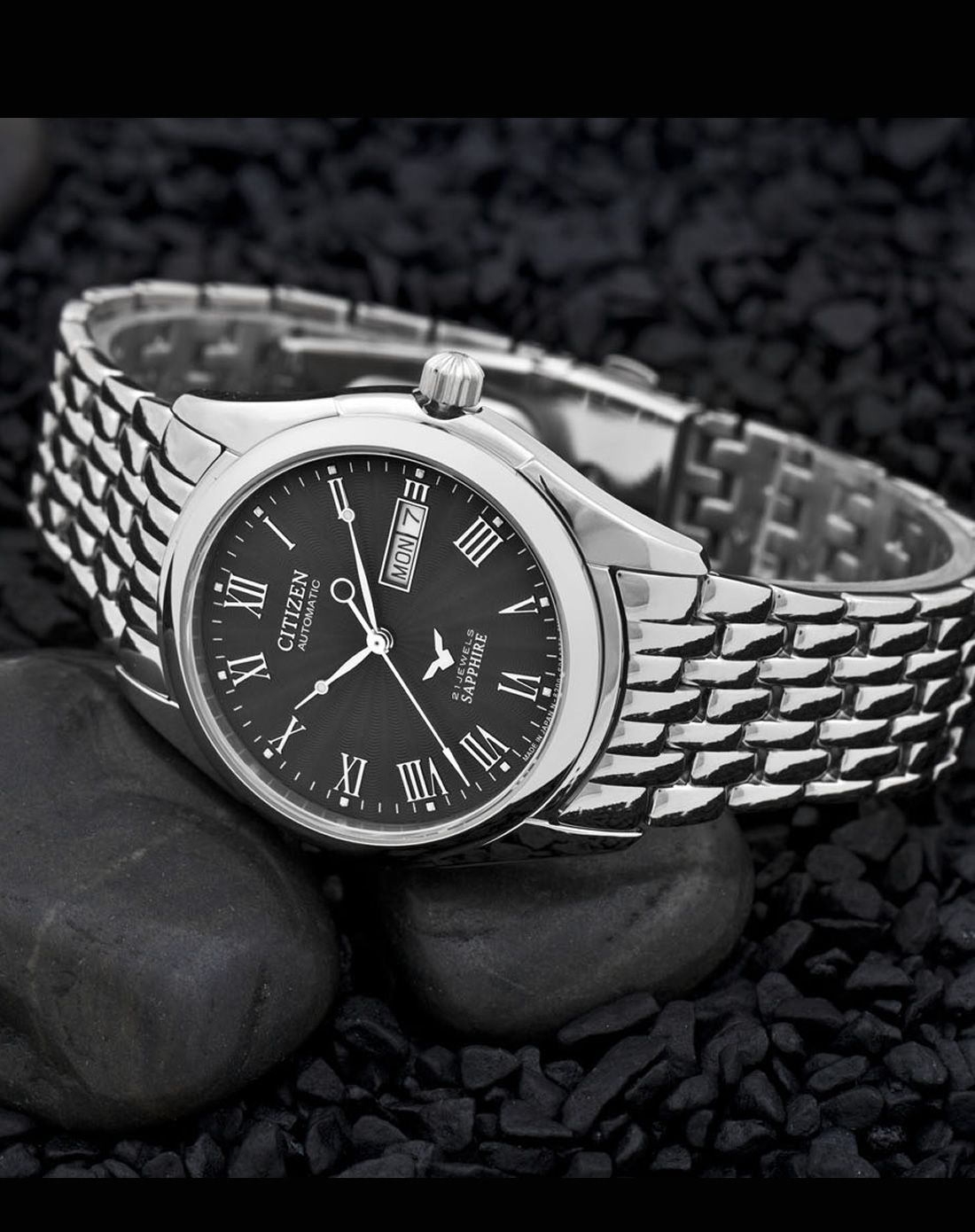 西铁城 双历机械男表nh8240-57eb