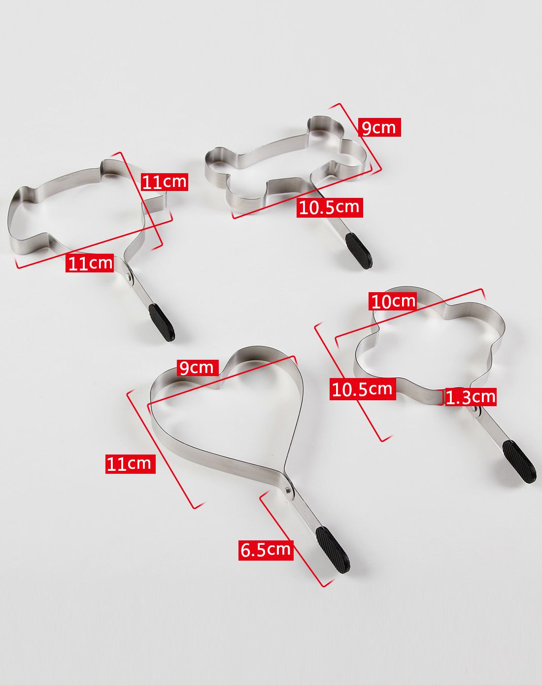 4只装 小狗系列煎蛋器(狗叶心骨)