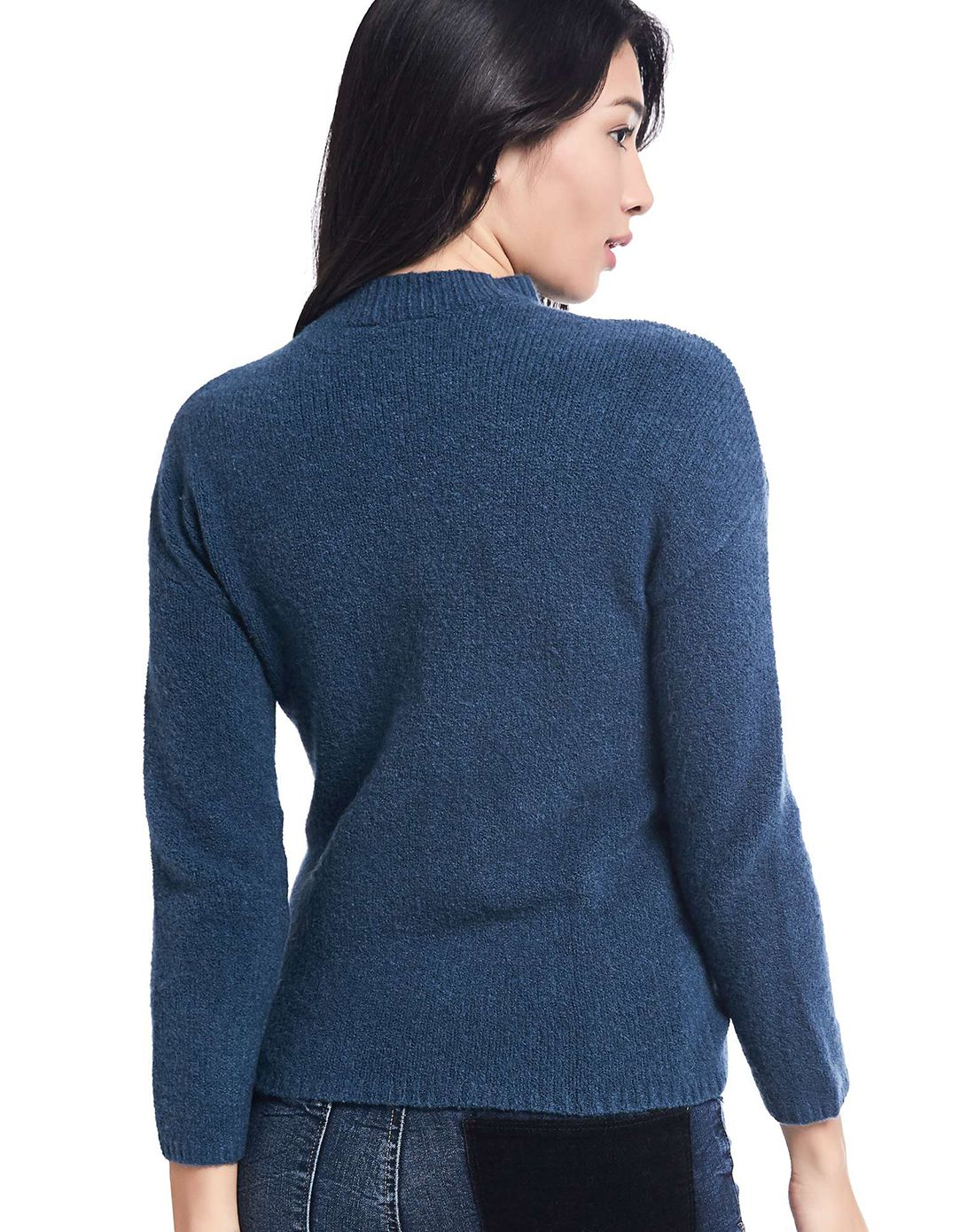 柔软舒适多色可选罗纹领针织衫