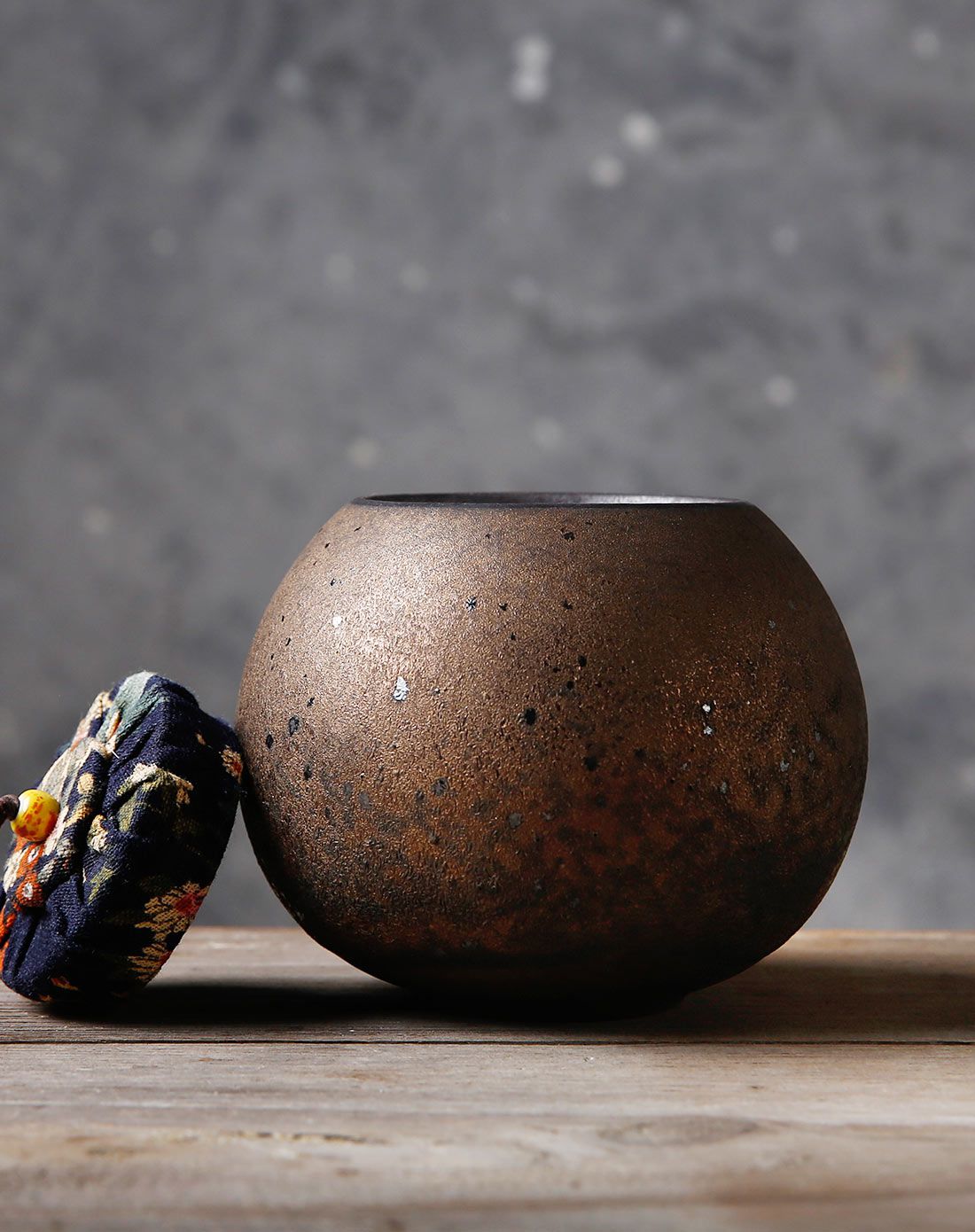 竹野吾家 金棠釉变茶叶罐