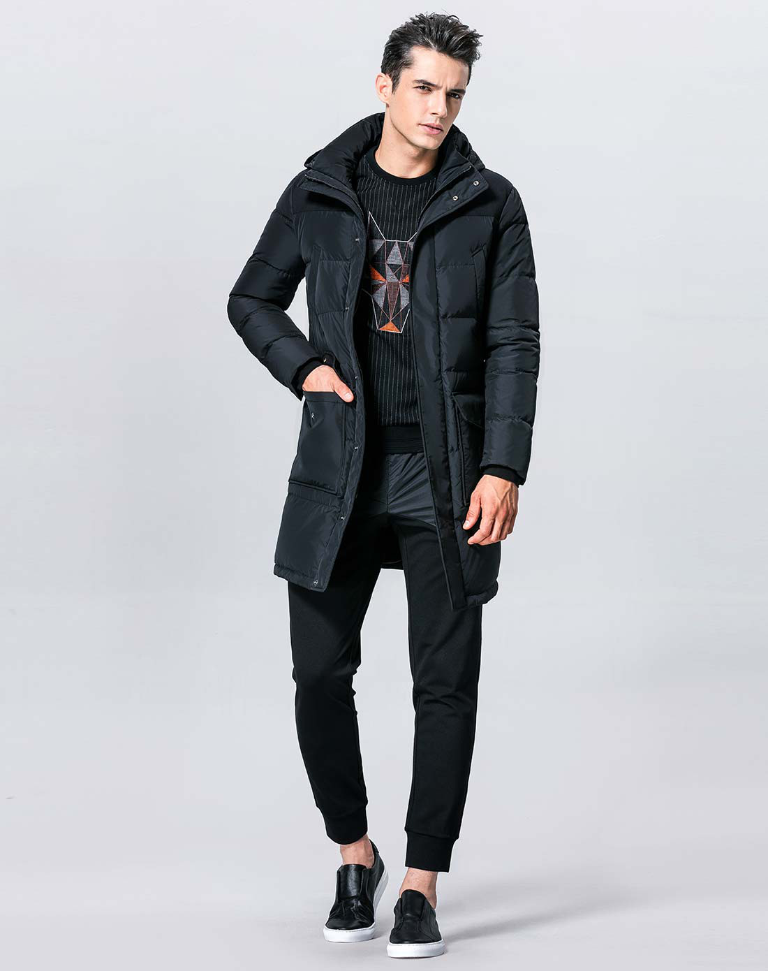 男装特卖旗舰店冬季男士保暖长款连帽羽绒服1d1670701528001_唯品会