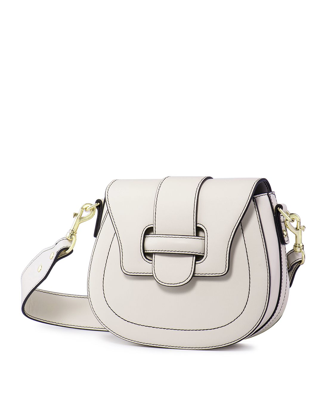 牛皮2017新品非凡魅力马鞍包白色