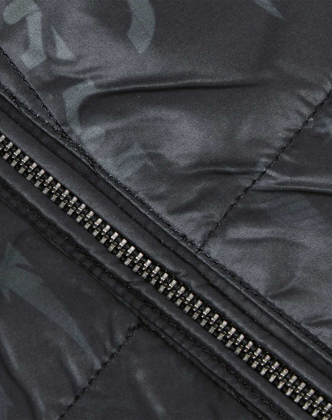 印花保暖羽绒服黄黑色