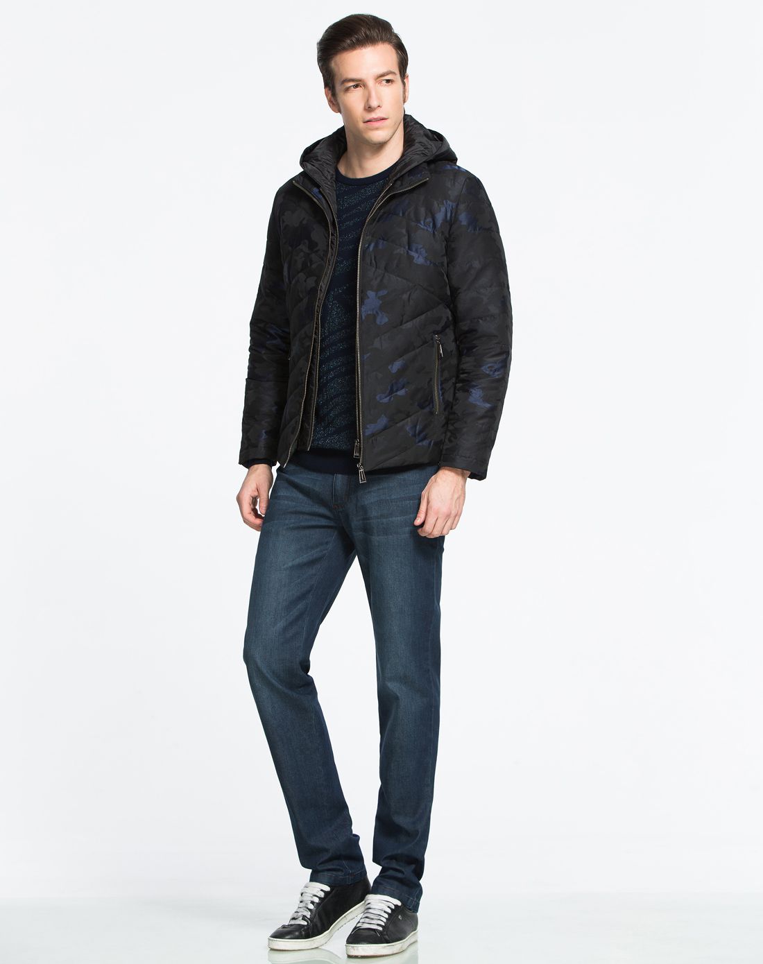 elle homme男装反季清仓专场男士时尚休闲羽绒服外套818419049-087