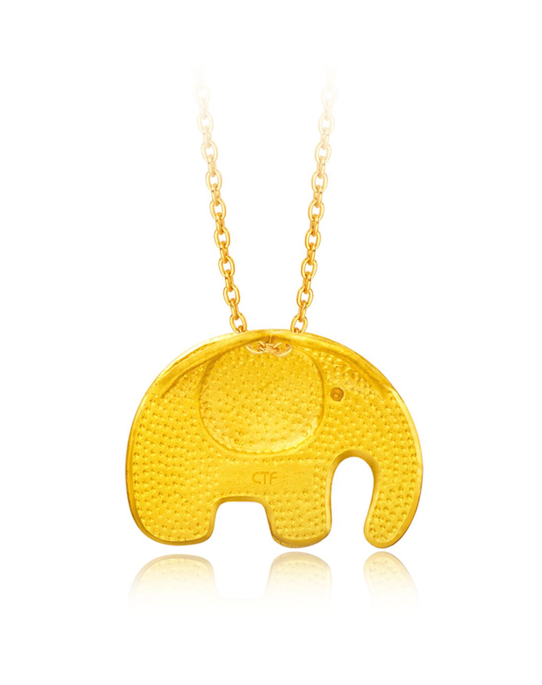 周大福 珠宝大象足金黄金吊坠(计价)约3.7g