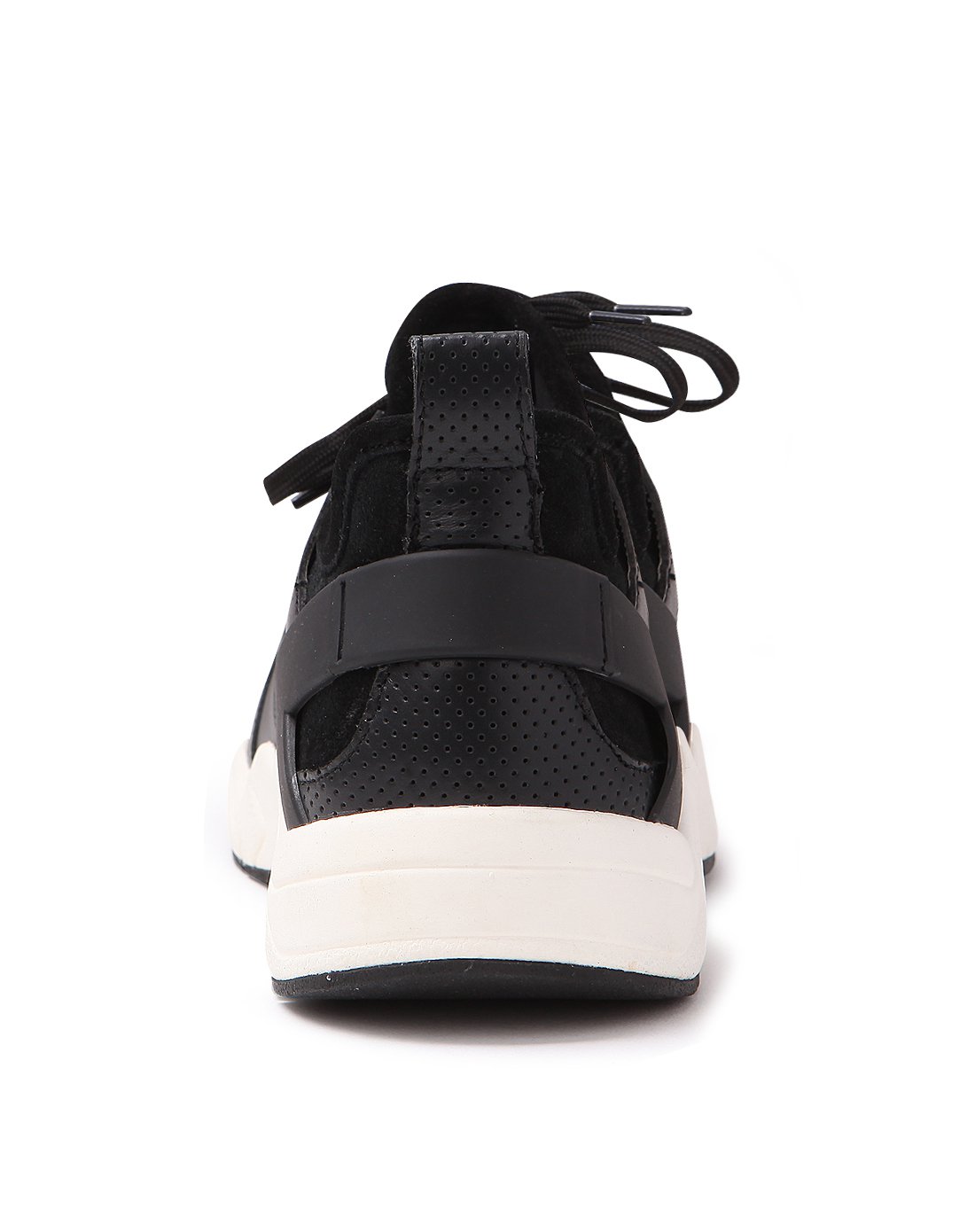 加拿大快时尚鞋履品牌-aldo男鞋男款牛皮系带拼接休闲鞋黑色atche