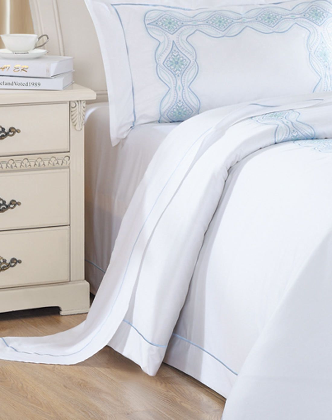 esprit&恐龙家纺家居用品专场dinosaur 全棉色织提花床单四件套kl0bb