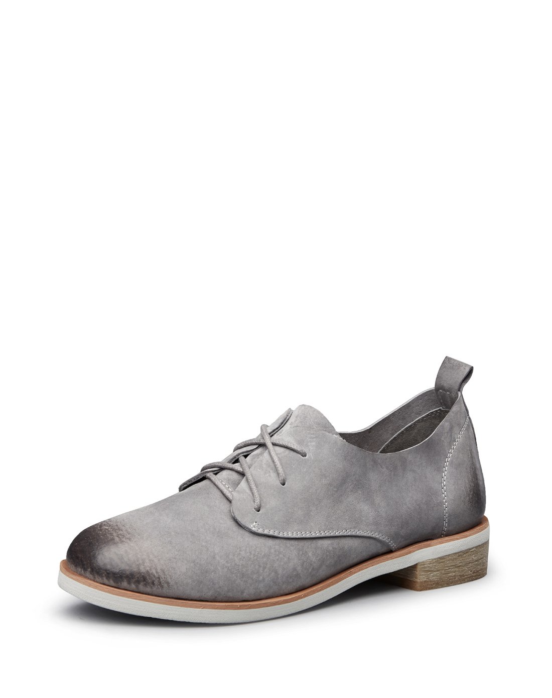 2017新品休闲反绒猪皮革深口女单鞋